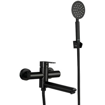 Смеситель для ванны Frap H801 F32801-6 универсальный Черный матовый — фото 1, Смеситель для ванны