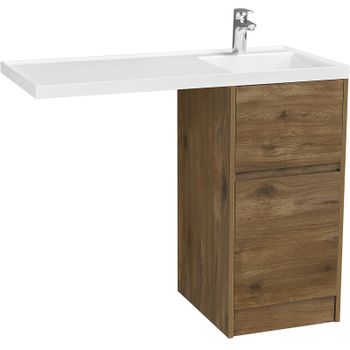 Тумба под раковину Aquaton Лондри 105 1A267001LHDR0 Дуб Рустикальный без фасада — фото 1, Тумбы под раковину