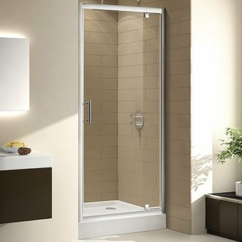 Душевая дверь Cezares Eco 80 ECO-O-BA-1-80-C-Cr профиль Хром стекло прозрачное — фото 1, Распашные душевые двери