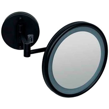 Косметическое зеркало Colombo Design Specchi В9954.NE с подсветкой с увеличением Черное — фото 1, Косметические зеркала