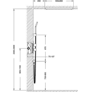 Душевая система Timo Petruma SX-5029/03SM Черная — фото 3, Встраиваемые душевые комплекты