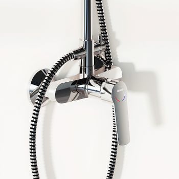 Душевая система Damixa Jupiter 977710000 Хром — фото 4, Душевые стойки