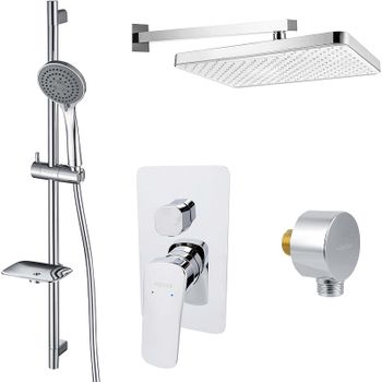 Душевая система Aquatek Вега AQ1074CR Хром — фото 1, Встраиваемые душевые комплекты