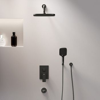 Душевая система Damixa Gala 953510300 Черная матовая — фото 10, Встраиваемые душевые комплекты