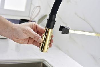 Смеситель для кухни Paulmark Halt Ha214021-G Золото — фото 7, Смесители для кухни