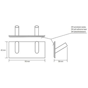 Вешалка для полотенец Bemeta Easy 163106270 Черная матовая — фото 2, Крючки для полотенец