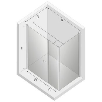 Душевой уголок New Trendy New Soleo Chrome 100х100 K-0632 профиль Хром стекло прозрачное — фото 7, Квадратные душевые уголки