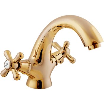 Смеситель для раковины Rav Slezak Morava retro MK128.5Z Золото — фото 1, Смесители для раковины