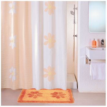 Штора для ванны Iddis Art 180x200 Белая Оранжевая — фото 1, Шторы для ванной