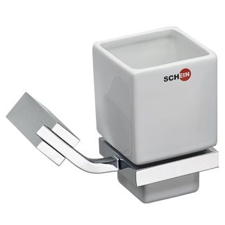 Стакан Schein Watteau 123CS-R Хром, Белый — фото 1, Стаканы для зубных щеток