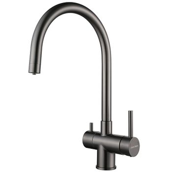 Смеситель для кухни Paulmark Heller He213218-GM Вороненая сталь — фото 1, Смесители для кухни