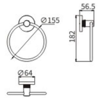 Кольцо для полотенец CeramaLux Antica 61206-1 Золото — фото 2, Полотенцедержатели