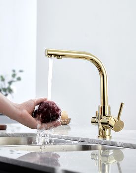 Смеситель для кухни Paulmark Essen Es213011-G Золото — фото 6, Смесители для кухни