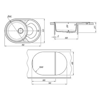 Кухонная мойка Florentina Родос-760 20.140.D0760.201 Жасмин — фото 4, Кухонные мойки