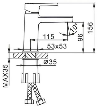 Смеситель для раковины Frap H60 F1060 Хром — фото 2, Смесители для раковины