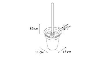 Ершик для унитаза Fixsen Trend FX-97813 Черный — фото 2, Ершики для унитаза