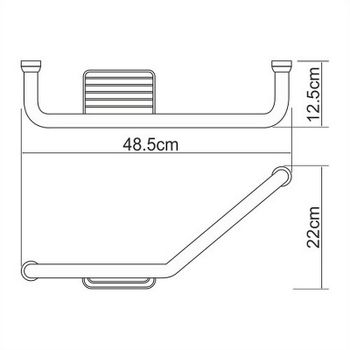 Поручень WasserKRAFT K-1077L Хром — фото 3, Поручни для ванной