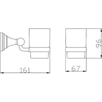 Стакан для зубных щеток Rav Slezak Morava MKA0201Z Золото — фото 2, Стаканы для зубных щеток