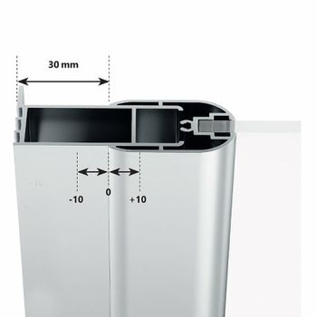 Душевая дверь Ravak Chrome CSD2-110 0QVDCU00Z1 профиль Сатин стекло Transparent — фото 5, Распашные душевые двери