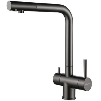 Смеситель для кухни Paulmark Skalen Sk213020-GM Вороненая сталь — фото 1, Смесители для кухни
