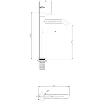 Смеситель для раковины Abber Wasser Kreis AF8111RG Розовое золото — фото 3, Смесители для раковины