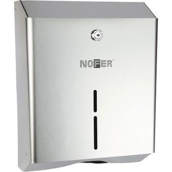 Диспенсер для бумажных полотенец Nofer 04010.S Нержавеющая сталь матовая — фото 1, Диспенсеры бумажных полотенец