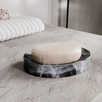 Мыльница WasserKRAFT Neime K-1929 Черная Белая — фото 2, Мыльницы