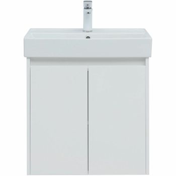 Тумба под раковину Aquanet Nova Lite 60 298847 подвесная Белая глянцевая — фото 1, Тумбы под раковину