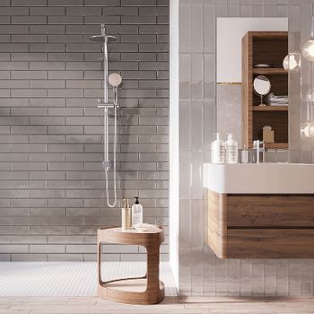 Керамическая плитка Decocer Florencia Decor Grigio настенная 7,5х30 см — фото 2, Керамическая плитка