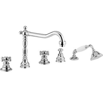 Смеситель на борт ванны Migliore Arcadia 18387 Хром — фото 1, Смесители на борт ванны