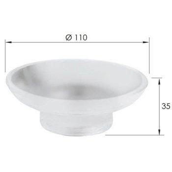 Мыльница Remer SQ ACGL10SU Белая — фото 2, Мыльницы