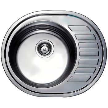 Кухонная мойка Haiba 57 HBS4557-06 Матовая сталь — фото 1, Кухонные мойки