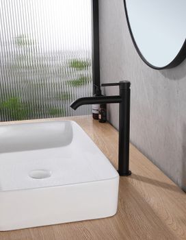 Смеситель для раковины Abber Wasser Kreis AF8111B Черный матовый — фото 2, Смесители для раковины