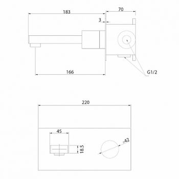 Смеситель для раковины Abber Rund AF8712G Золото матовое — фото 3, Смесители для раковины