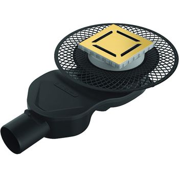 Душевой трап Berges Platz Norma 150x150 092159 с решеткой Золото — фото 1, Трапы для душа