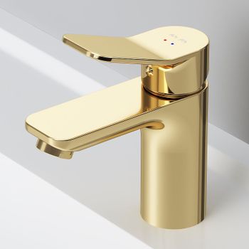 Смеситель для раковины AM.PM X-Joy F85A02199 Золото — фото 2, Смесители для раковины