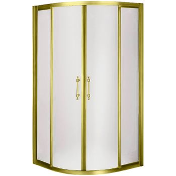 Душевой уголок Migliore Aurelia 90x90 22657 профиль Золото стекло матовое — фото 1, Душевые уголки четверть круга