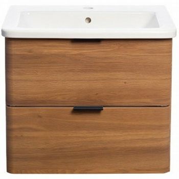 Тумба с раковиной Veedi Wooden 80 14000018 подвесная Орех — фото 1, Тумбы с раковиной