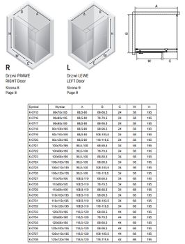 Душевой уголок New Trendy New Soleo Chrome 90x80 K-0716 профиль Хром стекло прозрачное — фото 8, Прямоугольные душевые уголки