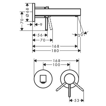 Смеситель для раковины Hansgrohe Finoris 76051000 Хром — фото 3, Смесители для раковины