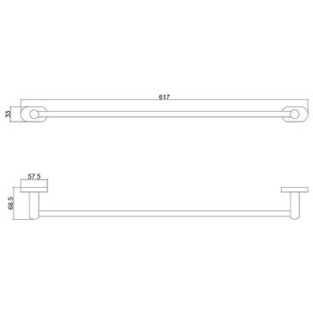 Полотенцедержатель Belz B901 B90101 Черный матовый — фото 2, Полотенцедержатели