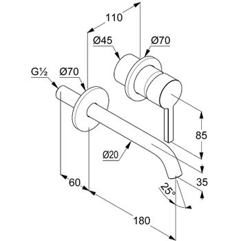 Смеситель для раковины Kludi Nova Fonte Pura 202443915 Черный матовый — фото 2, Смесители для раковины