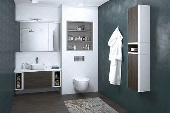 Полка Aquaton Брук 20 1A201101BCDF0 Дуб ферр — фото 6, Полки