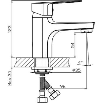 Смеситель для раковины Orange Loop M26-021gd Золото — фото 3, Смесители для раковины