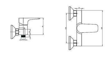 Смеситель для душа Damixa Origin Evo 2 782000000 Хром — фото 8, Смеситель для душа