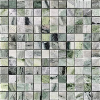 Мозаика Caramelle mosaic Pietrine 7 мм Onice Verde oliva POL 29,8x29,8 см — фото 1, Мозаика