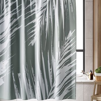 Штора для ванны WasserKRAFT Lopau 180х200 SC-60101 Зеленая — фото 1, Шторы для ванной