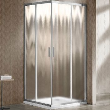 Душевой уголок Vincea Garda 120х120 VSS-1G1212CH профиль Хром стекло шиншилла — фото 1, Квадратные душевые уголки
