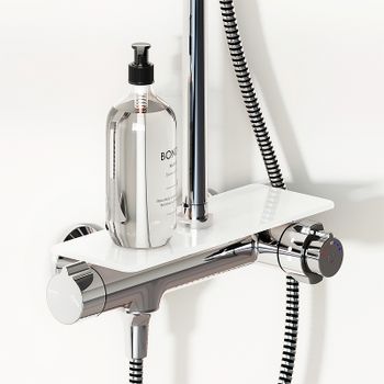 Душевая система Damixa Jupiter 977750000 с термостатом Хром — фото 3, Душевые стойки