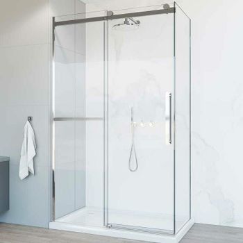 Душевой уголок Vincea Como Soft 120x100 VSR-1CS1012CL профиль Хром стекло прозрачное — фото 1, Прямоугольные душевые уголки